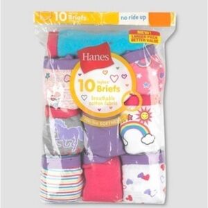 Hanes Girls' Cotton Undies 10-Pack - Sz 6